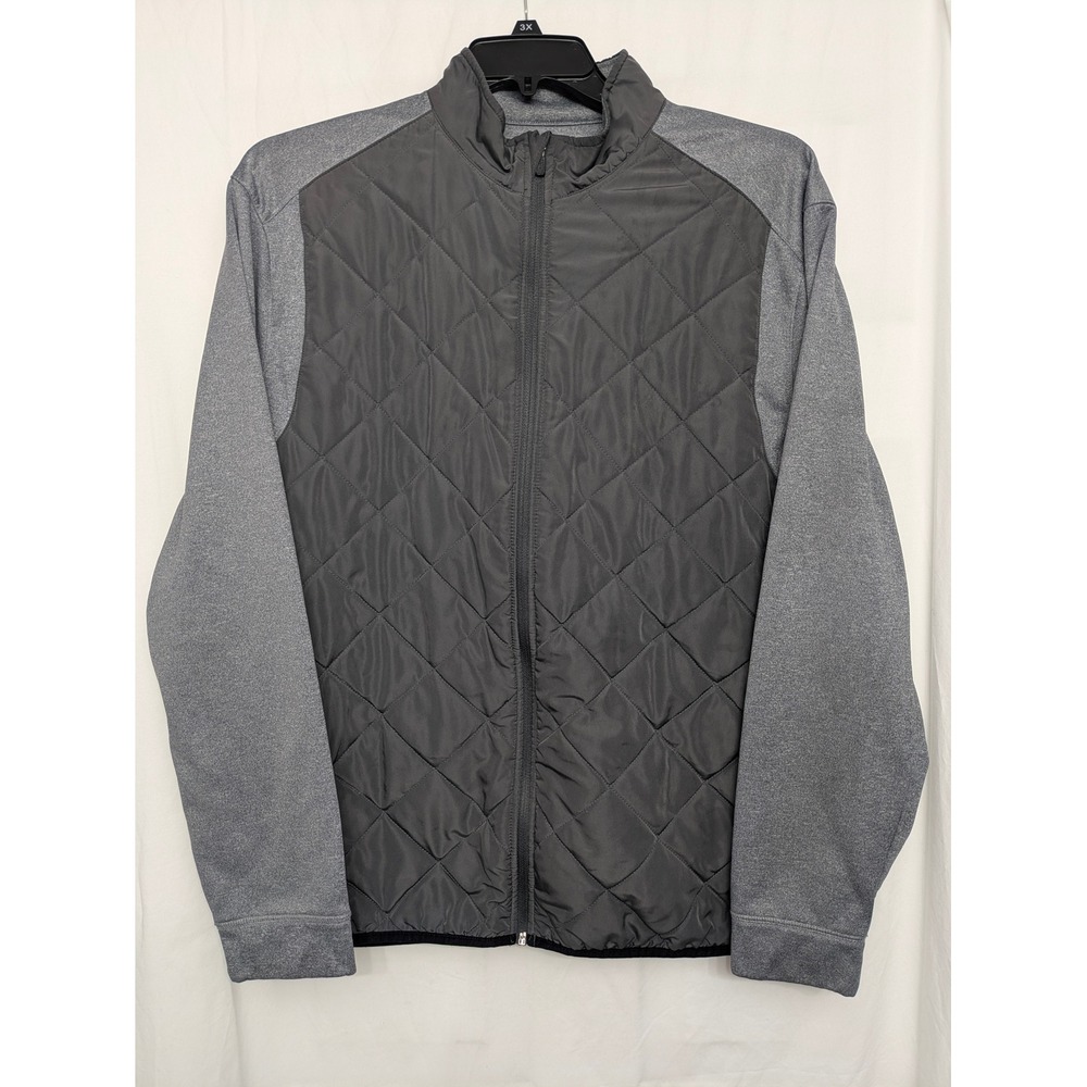 PGA Tour Womens XL Quilted Hybrid Full Zip Golf Jacket Mock Neck Performance